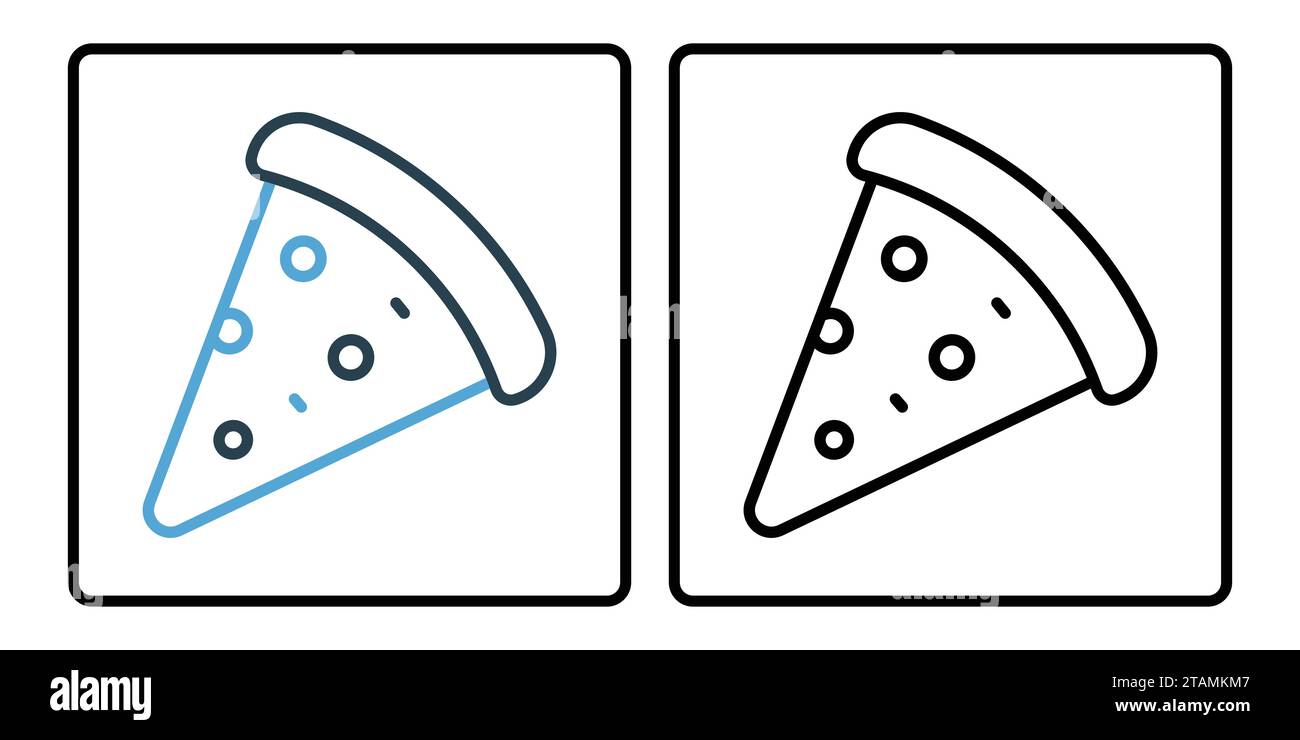 icona pizza slice. icona relativa al cibo. stile icona linea. semplice progettazione vettoriale modificabile Illustrazione Vettoriale
