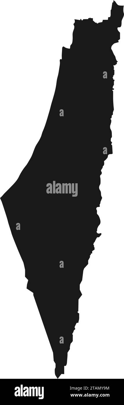 Disegno dell'illustrazione vettoriale dell'icona della mappa Palestina Illustrazione Vettoriale