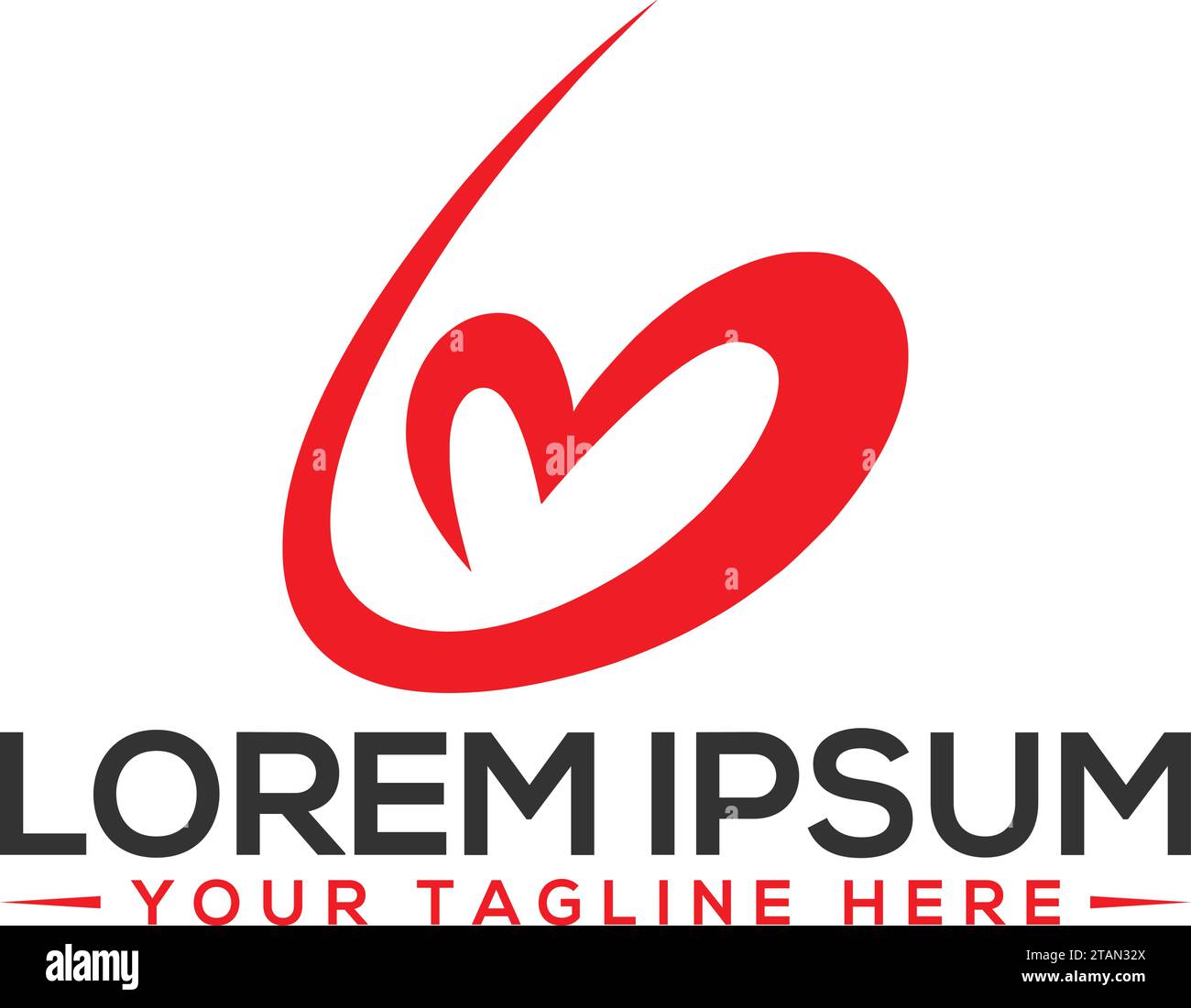 Logo Love Design Design esclusivo e moderno Illustrazione Vettoriale