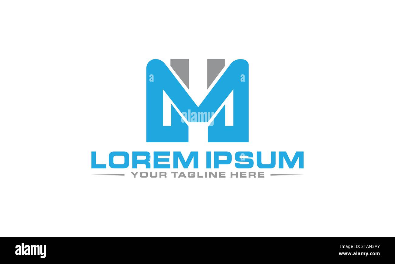 Design del logo MH Design esclusivo e moderno del logo Illustrazione Vettoriale