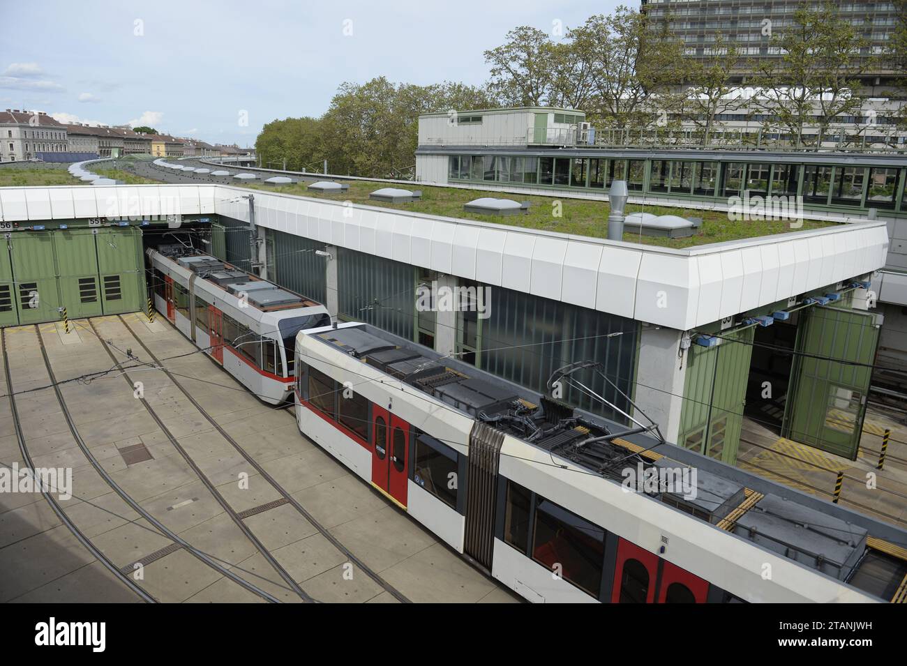 Vienna, Austria. Metropolitana con mezzi pubblici di Vienna Foto Stock