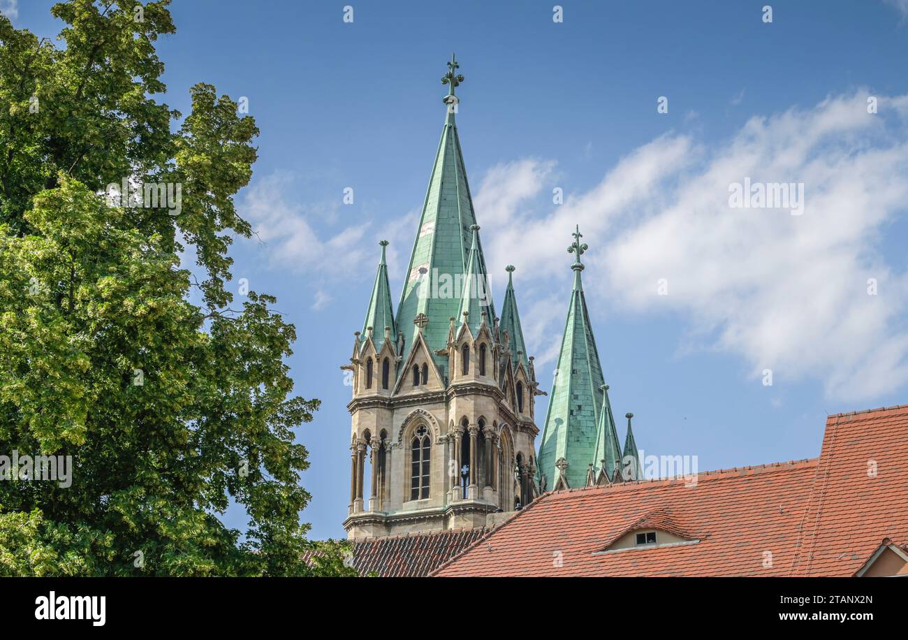 Dom St Peter und Paul, Ansicht von Süden, Naumburg, Sachsen-Anhalt, Deutschland Foto Stock
