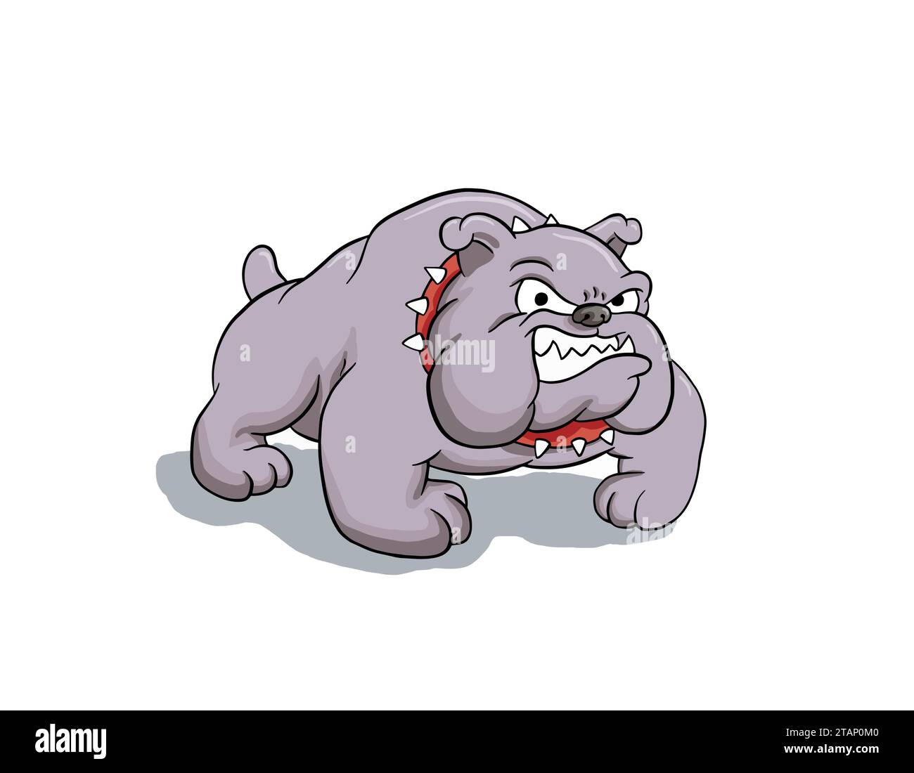 DISEGNO VETTORIALE PER ILLUSTRAZIONI DI CARTONI ANIMATI ANGRY BULLDOG Illustrazione Vettoriale