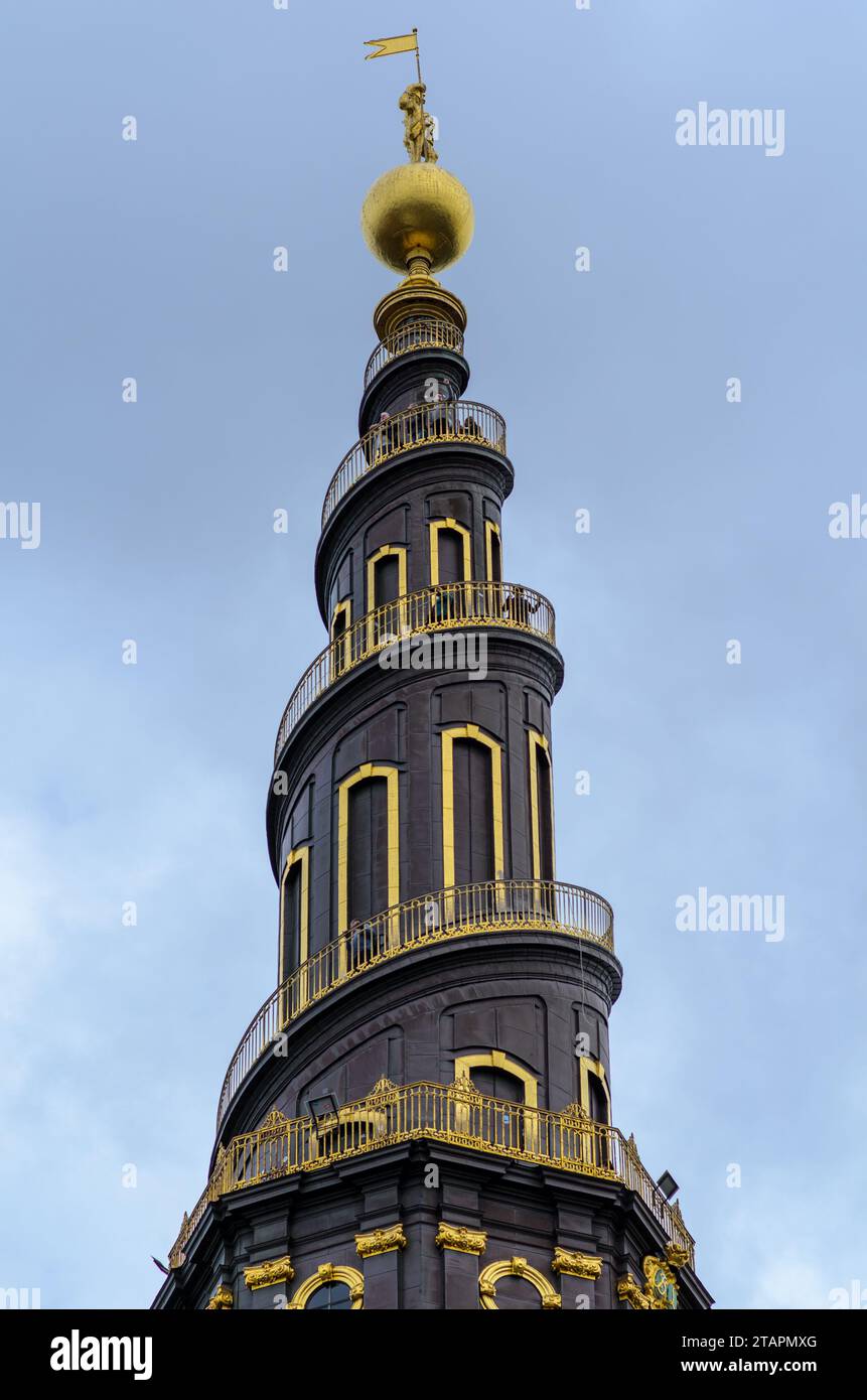 Chiesa del nostro Salvatore (danese: VOR Frelsers Kirke), Copenaghen, Danimarca Foto Stock