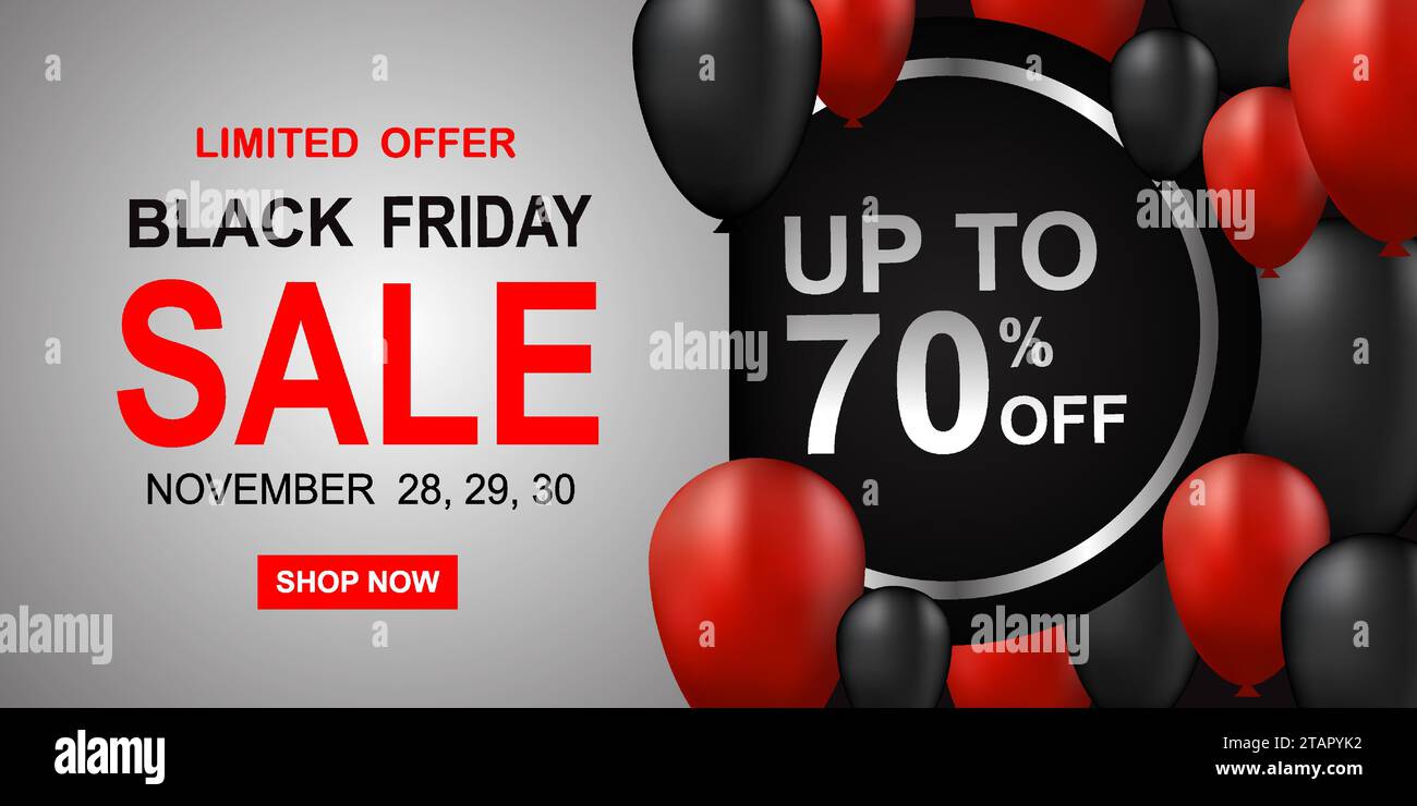 Venerdì nero vendita banner design layout Illustrazione Vettoriale