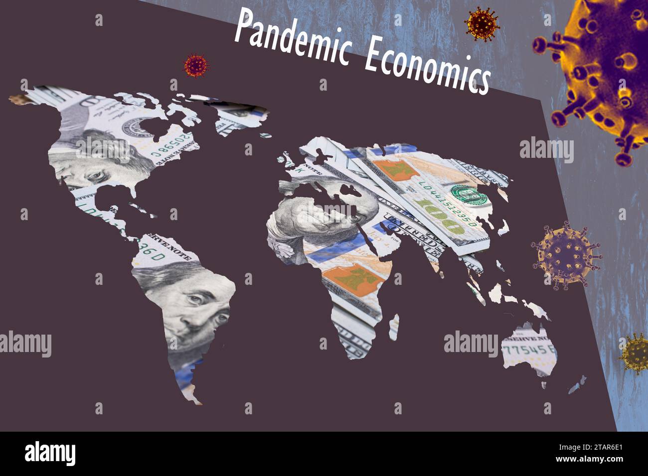 Concetto di finanziamento e finanziamento finanziario della crisi pandemica Foto Stock