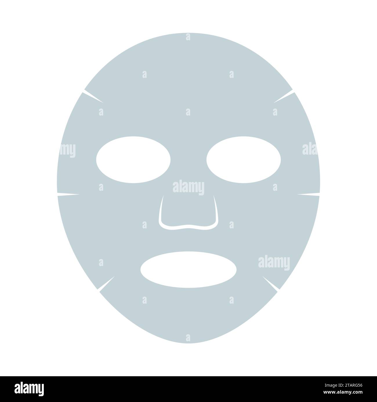 Maschera facciale isolata su sfondo bianco. Cosmetologia, medicina e assistenza sanitaria. Illustrazione vettoriale in stile piatto Illustrazione Vettoriale