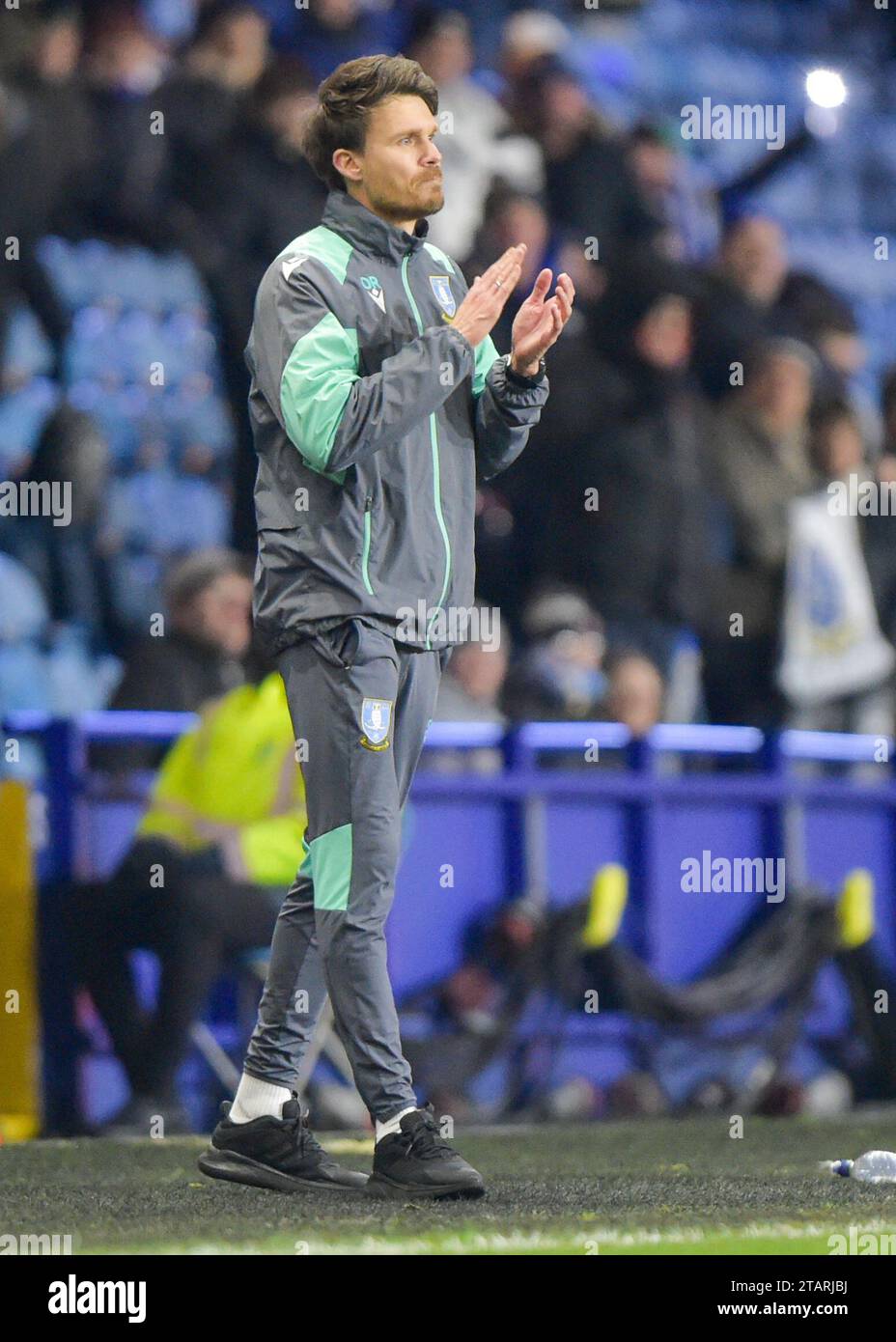 Danny Röhl Manager dello Sheffield Wednesday durante il match per lo Sky Bet Championship Sheffield Wednesday vs Blackburn Rovers a Hillsborough, Sheffield, Regno Unito, 2 dicembre 2023 (foto di Craig Cresswell/News Images) in, il 12/2/2023. (Foto di Craig Cresswell/News Images/Sipa USA) credito: SIPA USA/Alamy Live News Foto Stock