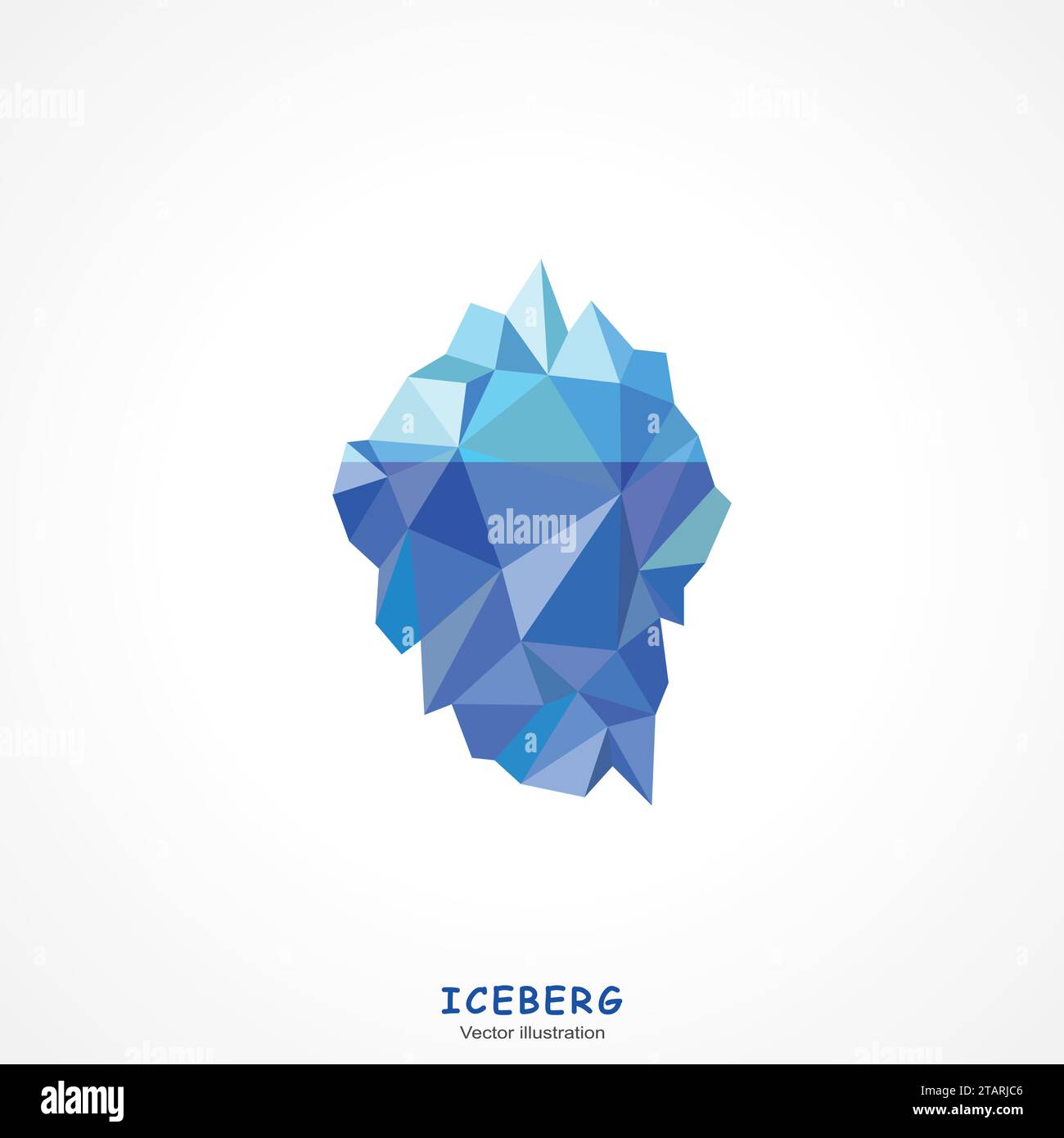 Un Blue Iceberg su sfondo bianco. Illustrazione vettoriale Illustrazione Vettoriale