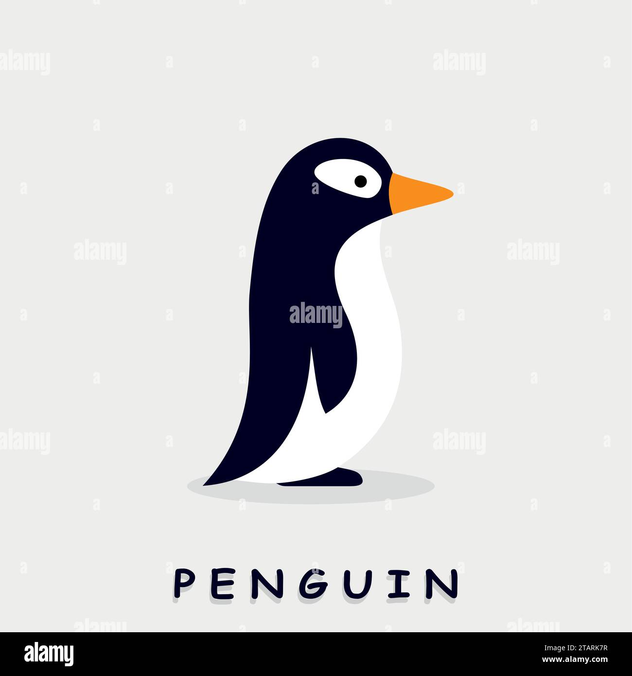 Stile piatto di pinguini. Illustrazione vettoriale Illustrazione Vettoriale