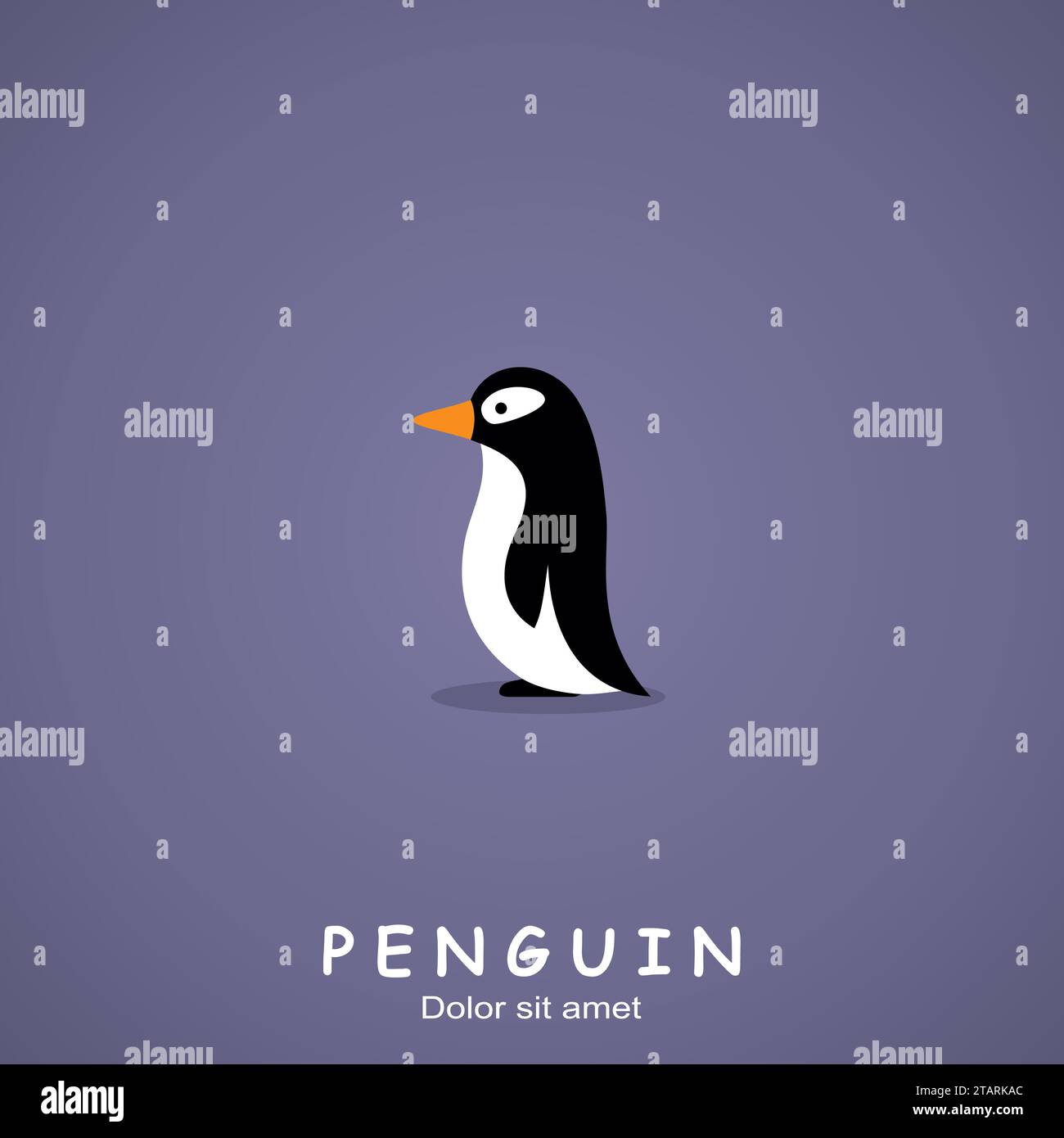 Penguin Flat. Illustrazione vettoriale Illustrazione Vettoriale