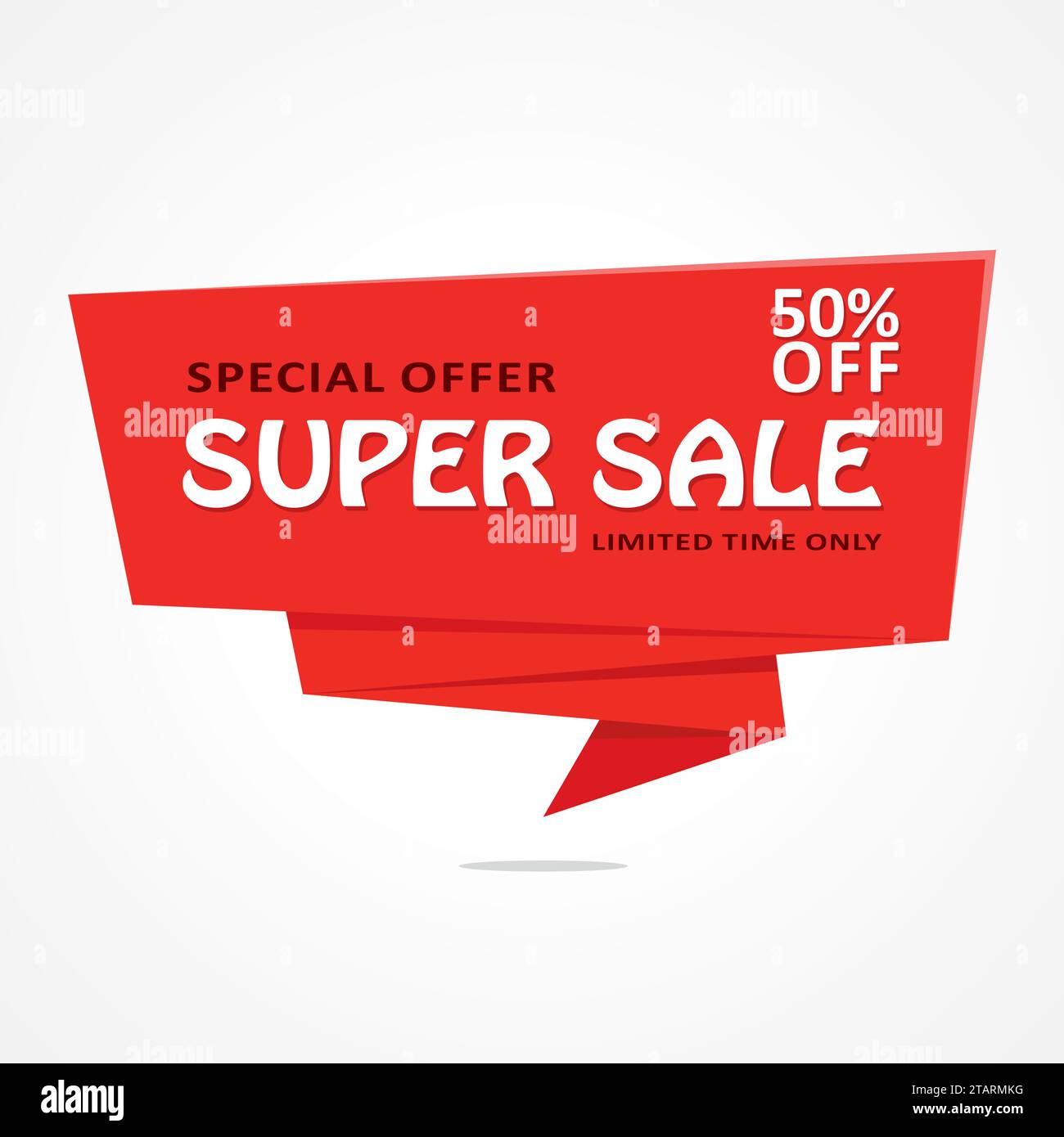 Modello banner Super sale su sfondo bianco. La migliore offerta. Illustrazione vettoriale. Illustrazione Vettoriale