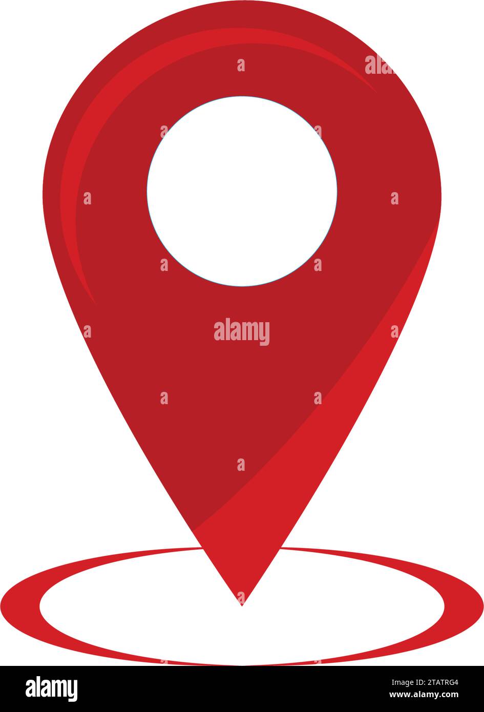 Puntatore rosso con mappa Illustrazione Vettoriale