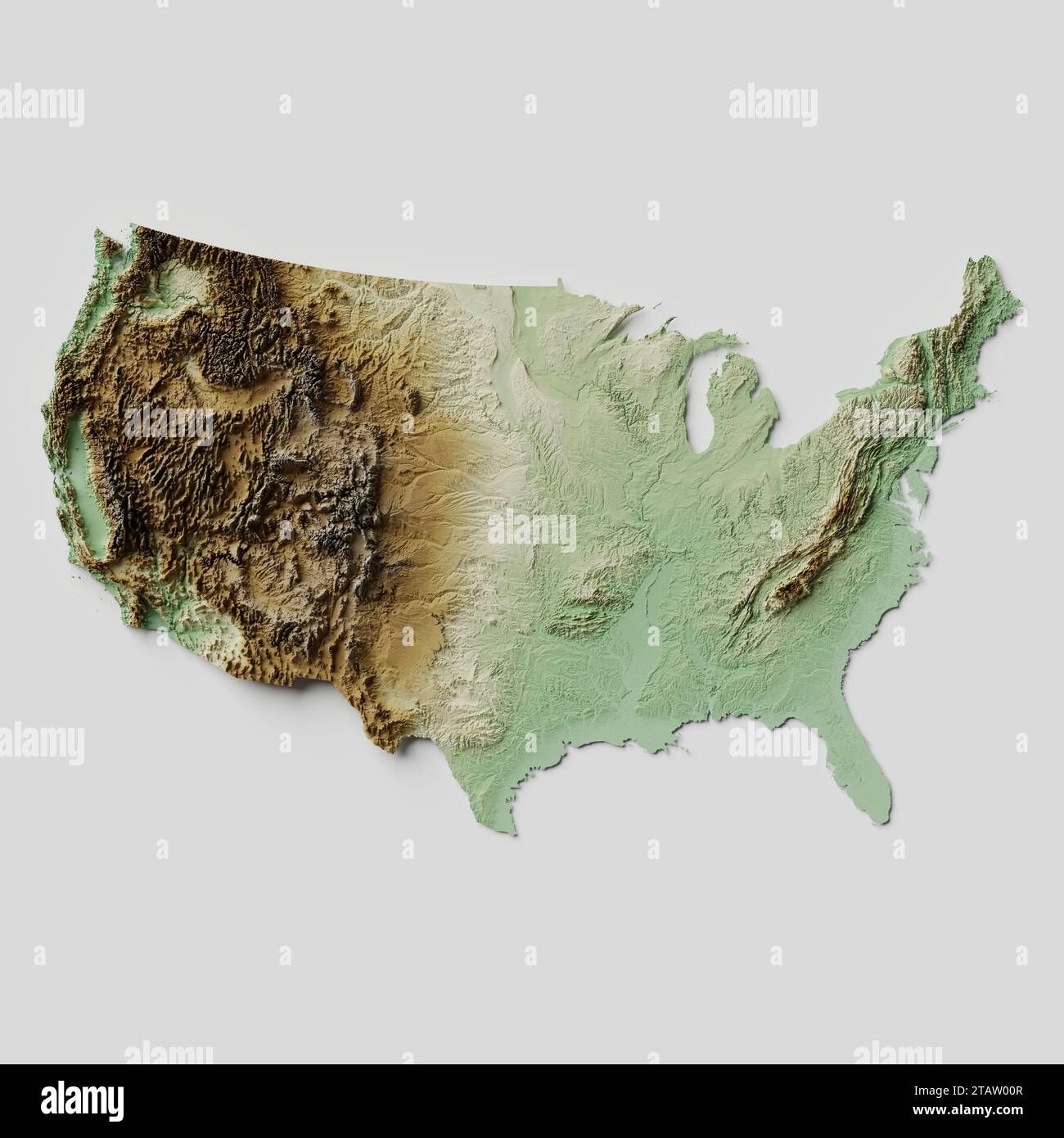 Mappa Topografica Degli Stati Uniti Immagini E Fotografie Stock Ad Alta Mappa Di Rilievo Topografico Degli Stati Uniti D America Usa Rappresentazione 3d 2taw00r