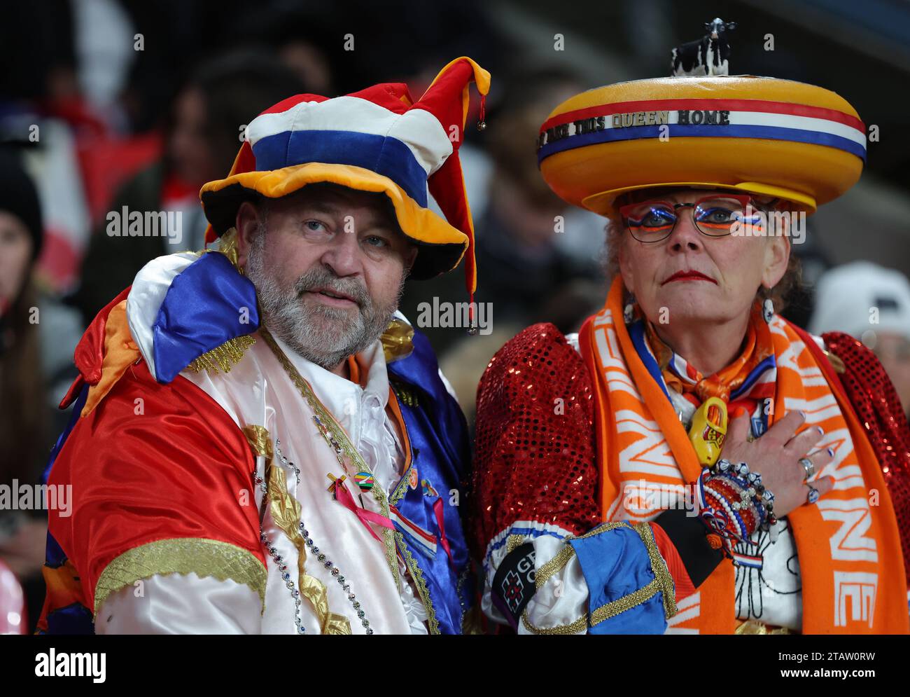 Londra, Regno Unito. 1 dicembre 2023. Tifosi olandesi durante la partita UEFA Women's Nations League allo stadio Wembley di Londra. Il credito fotografico dovrebbe leggere: Paul Terry/Sportimage Credit: Sportimage Ltd/Alamy Live News Foto Stock