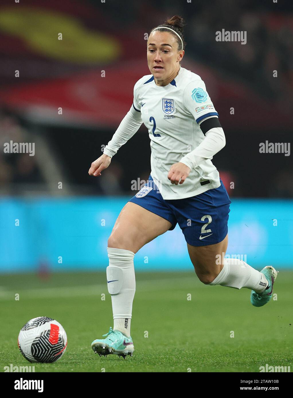 Londra, Regno Unito. 1 dicembre 2023. Lucy Bronze of England durante la partita UEFA Women's Nations League allo stadio Wembley di Londra. Il credito fotografico dovrebbe leggere: Paul Terry/Sportimage Credit: Sportimage Ltd/Alamy Live News Foto Stock