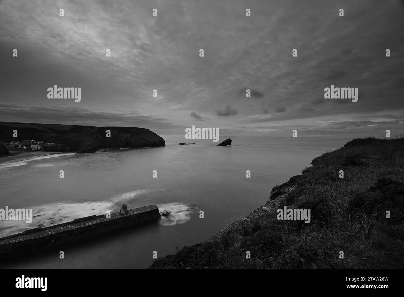 PORTO DI PESCA PORTREATH CORNWALL PENWITH COSTA NORD ATLANTICA Foto Stock