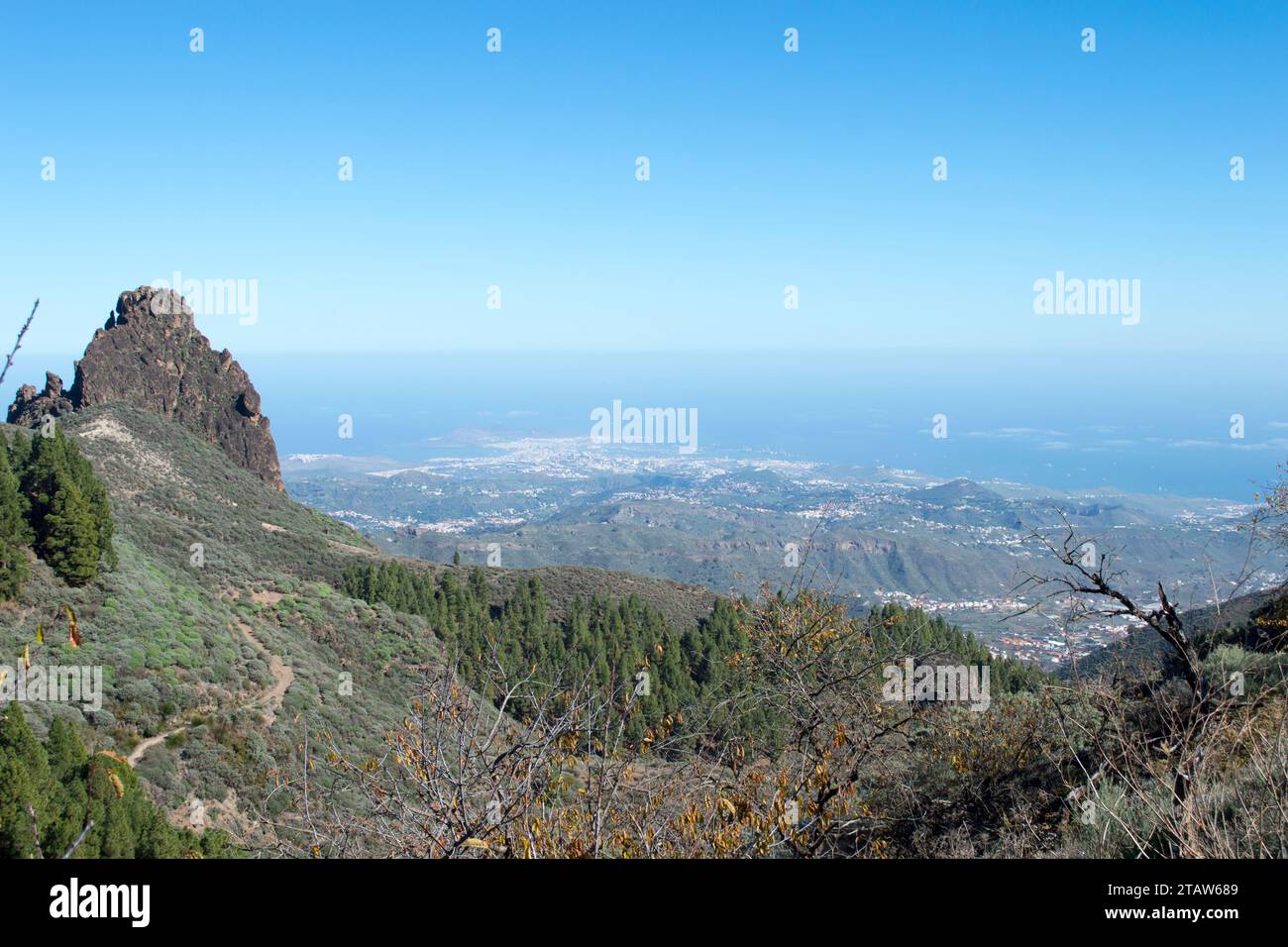 Vista de la Isla de Gran Canaria Foto Stock