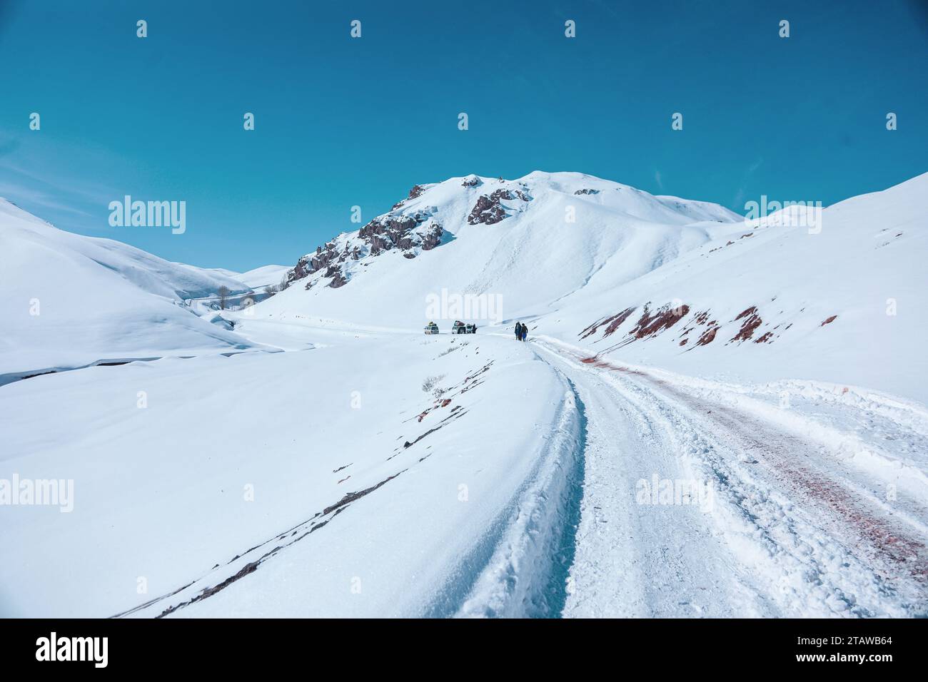 Paesaggio di natura invernale, natura nevosa | Afghanistan nella stagione invernale Foto Stock