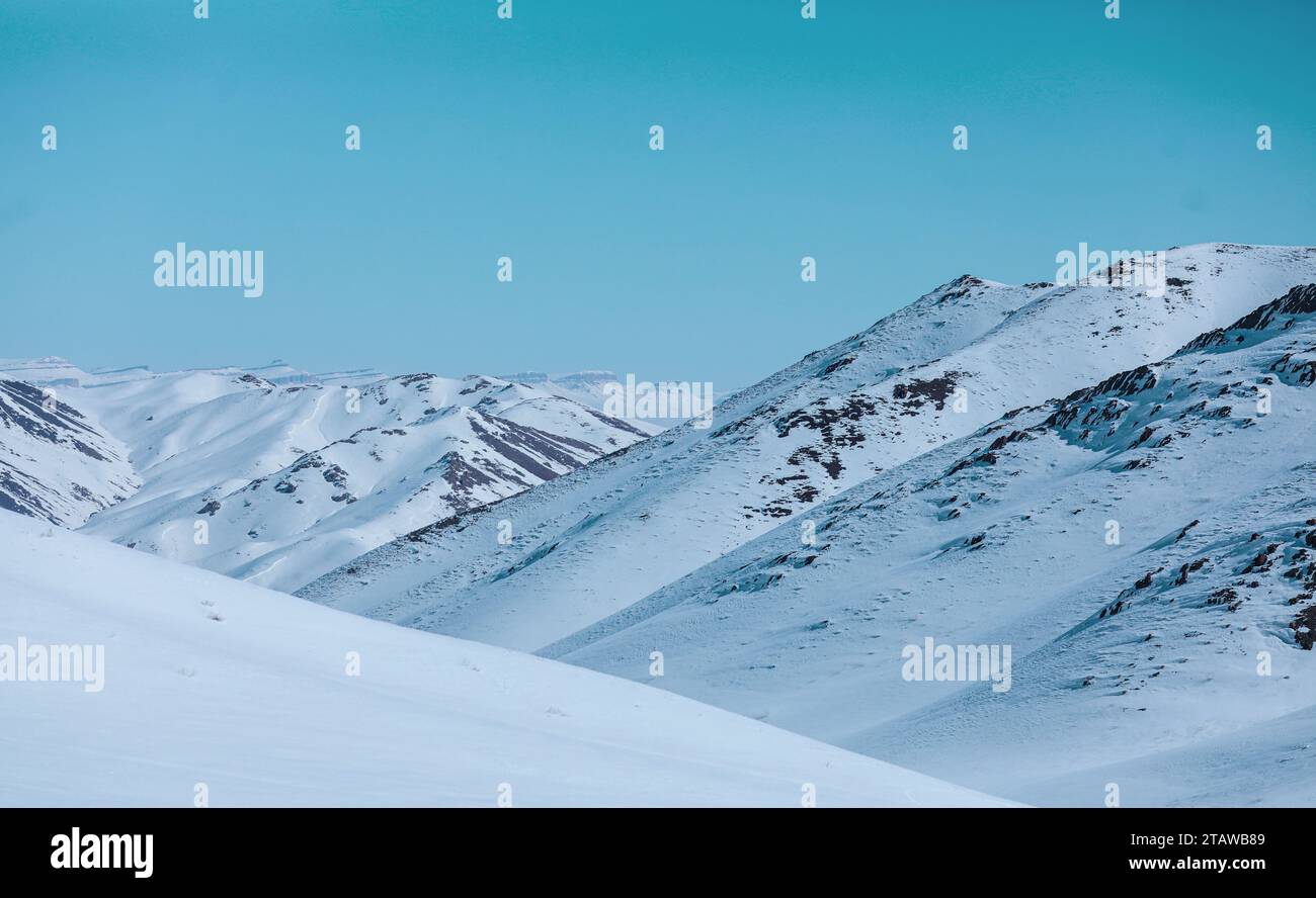 Paesaggio di natura invernale, natura nevosa | Afghanistan nella stagione invernale Foto Stock