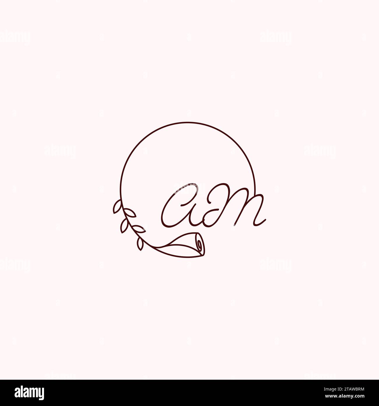 Lettere iniziali del logo AM con design professionale di alta qualità che si adatta bene a qualsiasi supporto di stampa Illustrazione Vettoriale