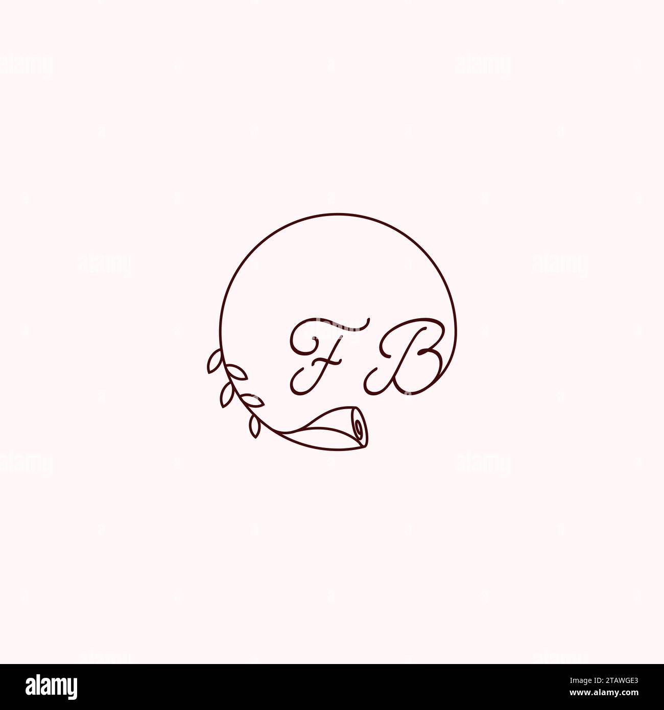 Lettere iniziali del logo FB con design professionale di alta qualità che si adatta bene a qualsiasi supporto di stampa Illustrazione Vettoriale