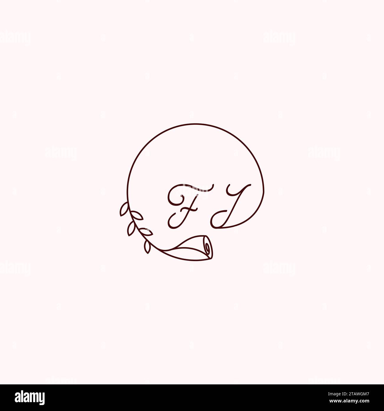 FI lettere iniziali del logo in un design professionale di alta qualità che si adatta bene a qualsiasi supporto di stampa Illustrazione Vettoriale