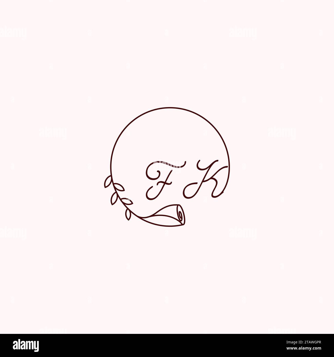 Lettere iniziali del logo FK con design professionale di alta qualità che si adatta bene a qualsiasi supporto di stampa Illustrazione Vettoriale