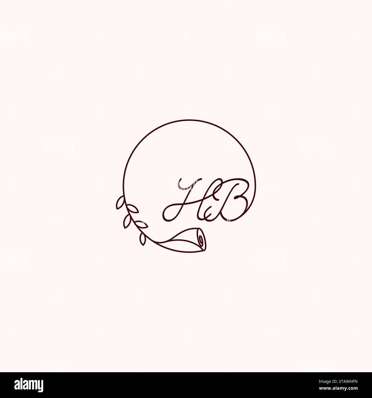 Lettere iniziali del logo HB con design professionale di alta qualità che si possono stampare bene su qualsiasi supporto di stampa Illustrazione Vettoriale