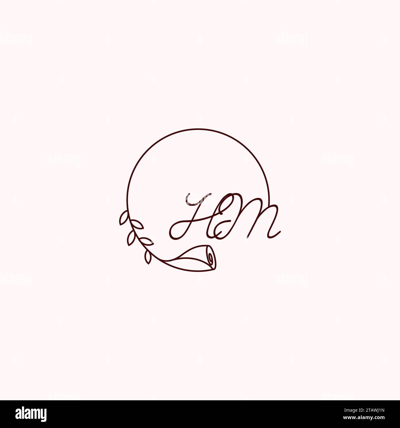 Lettere iniziali del logo HM in un design professionale di alta qualità che consente di stampare bene su qualsiasi supporto di stampa Illustrazione Vettoriale