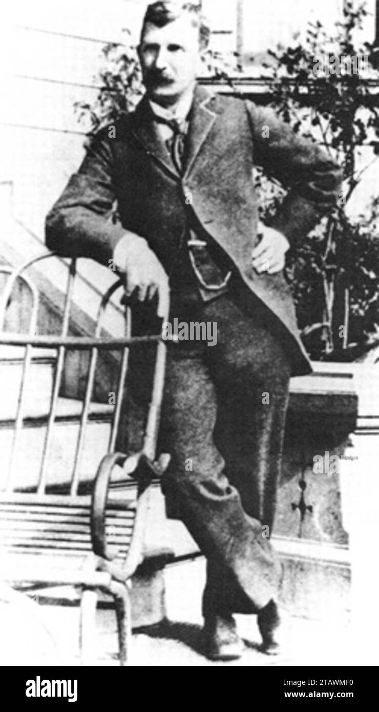 Benjamin Holt, il primo a brevettare un battistrada cingolato funzionante, all'età di 45 anni nel 1894. Foto Stock