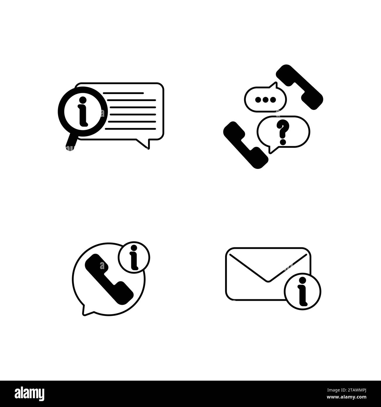 Servizio clienti assistenza Set di icone vettore. Servizio di ritiro clienti. Illustrazione Vettoriale