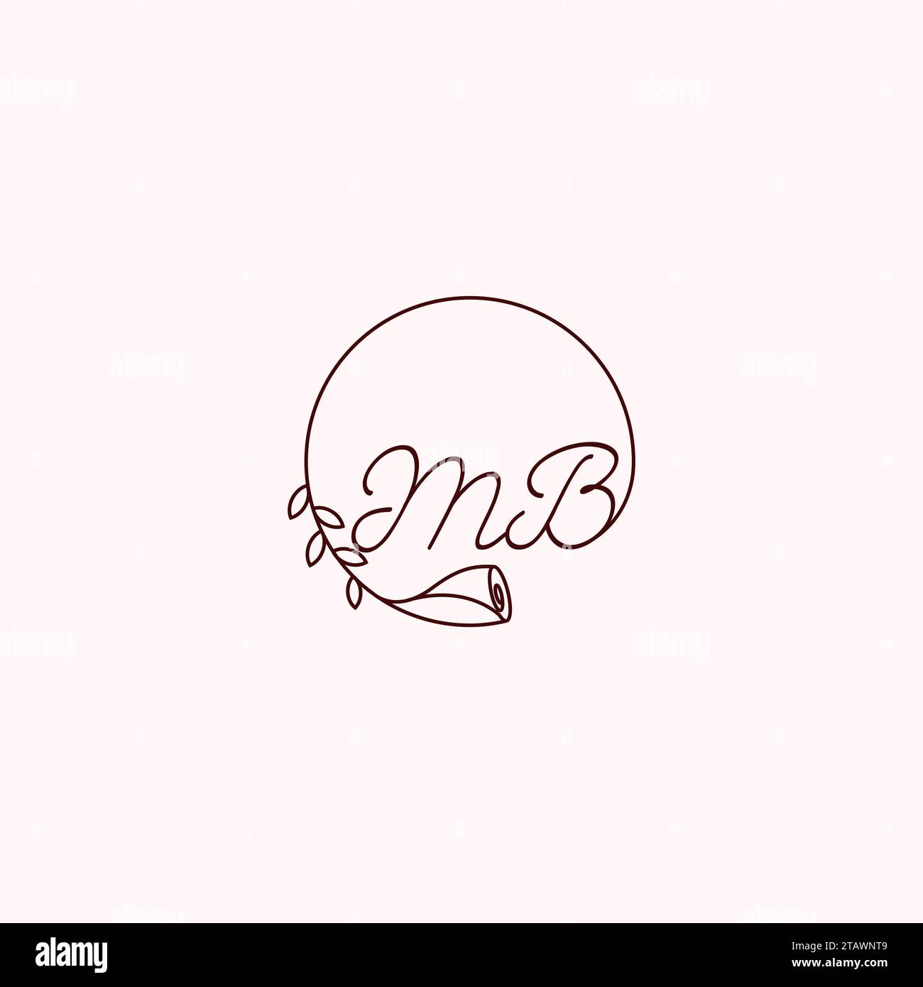 Lettere iniziali del logo MB in design professionale di alta qualità che si adatta bene a qualsiasi supporto di stampa Illustrazione Vettoriale