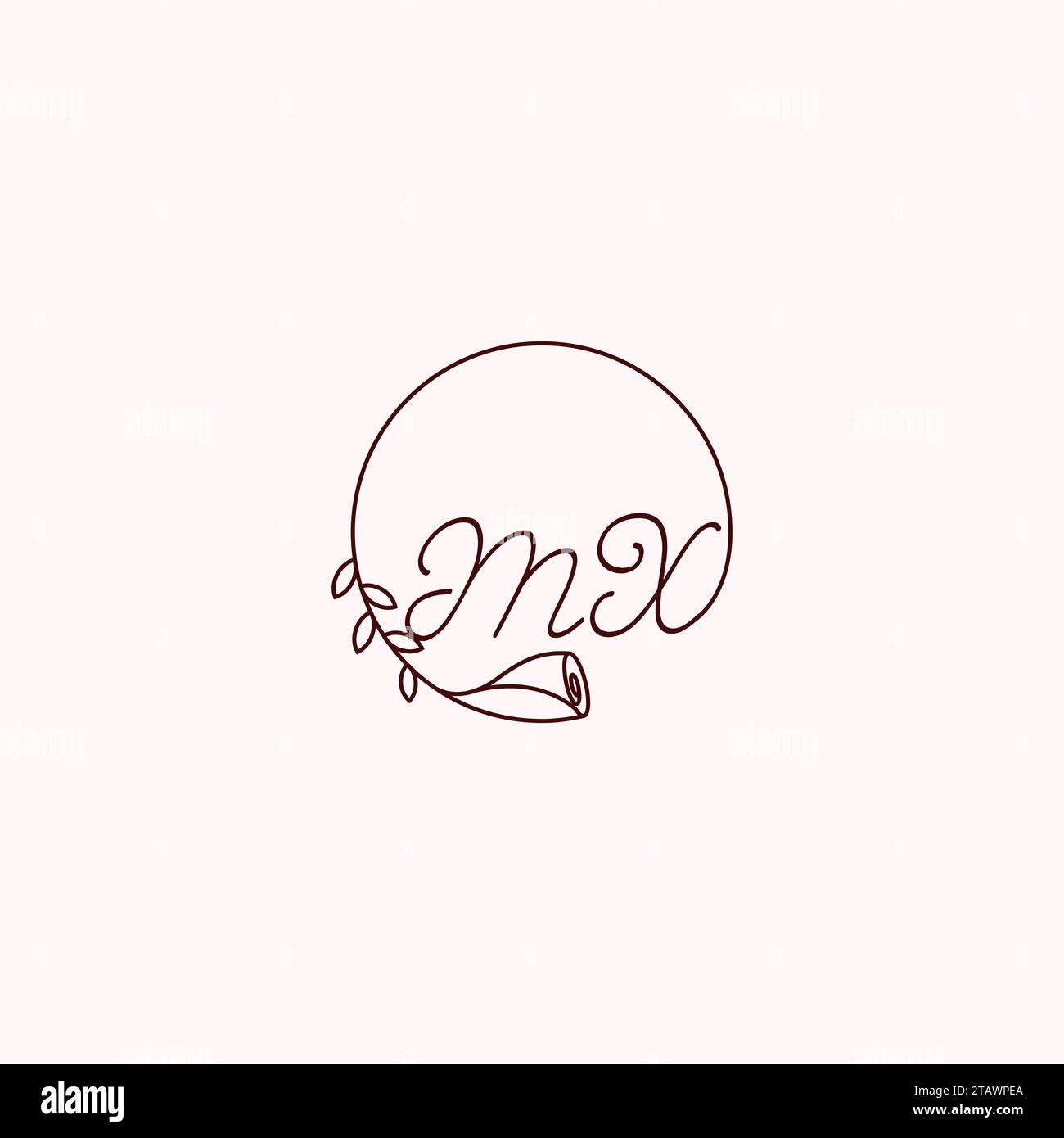 Lettere iniziali del logo MX con design professionale di alta qualità che si adatta bene a qualsiasi supporto di stampa Illustrazione Vettoriale