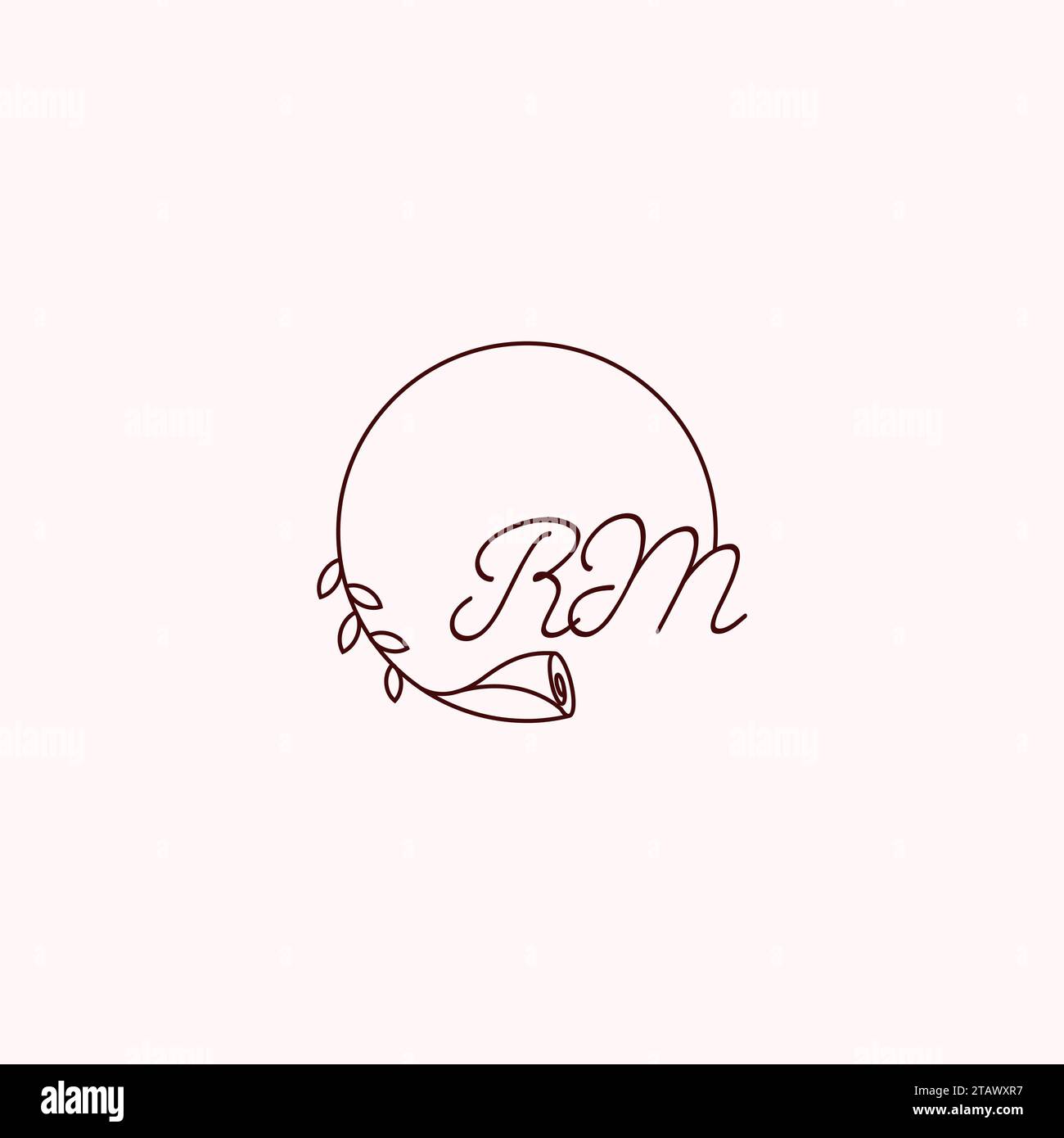 Lettere iniziali del logo RM in un design professionale di alta qualità che consente di stampare bene su qualsiasi supporto di stampa Illustrazione Vettoriale