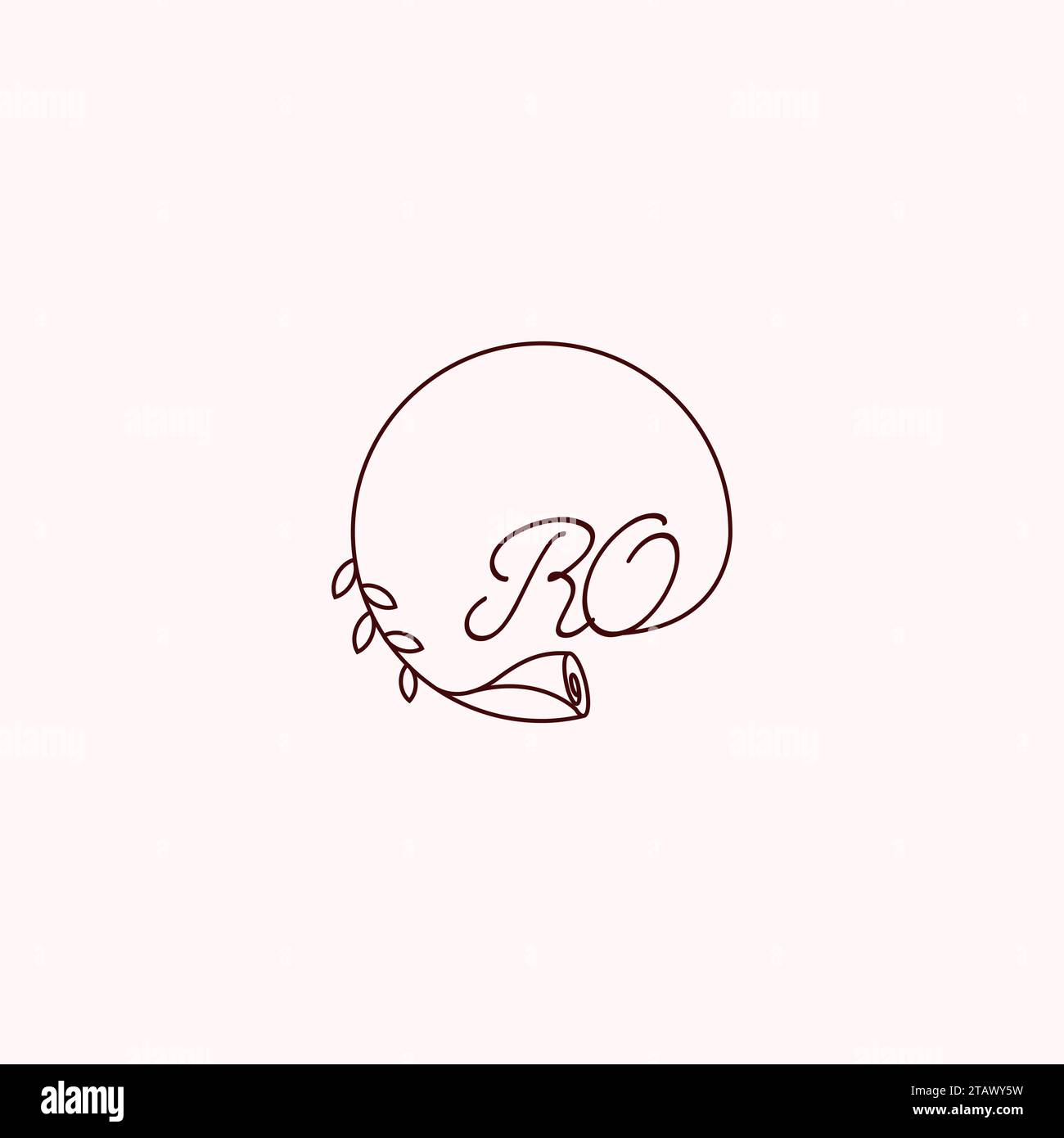 Le lettere iniziali del logo RO con design professionale di alta qualità sono in grado di stampare bene su qualsiasi supporto di stampa Illustrazione Vettoriale