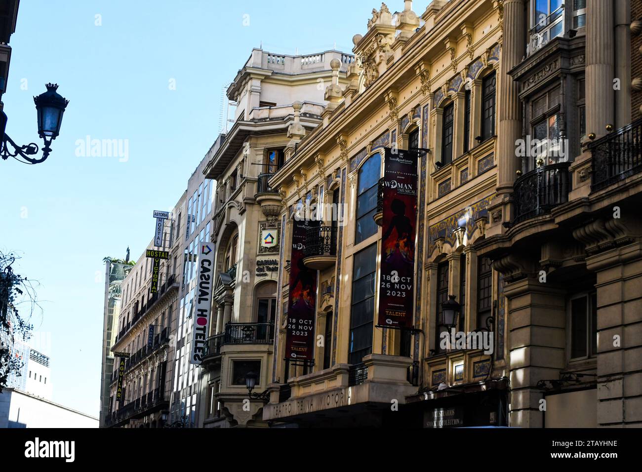 Gran Via Madrid Foto Stock