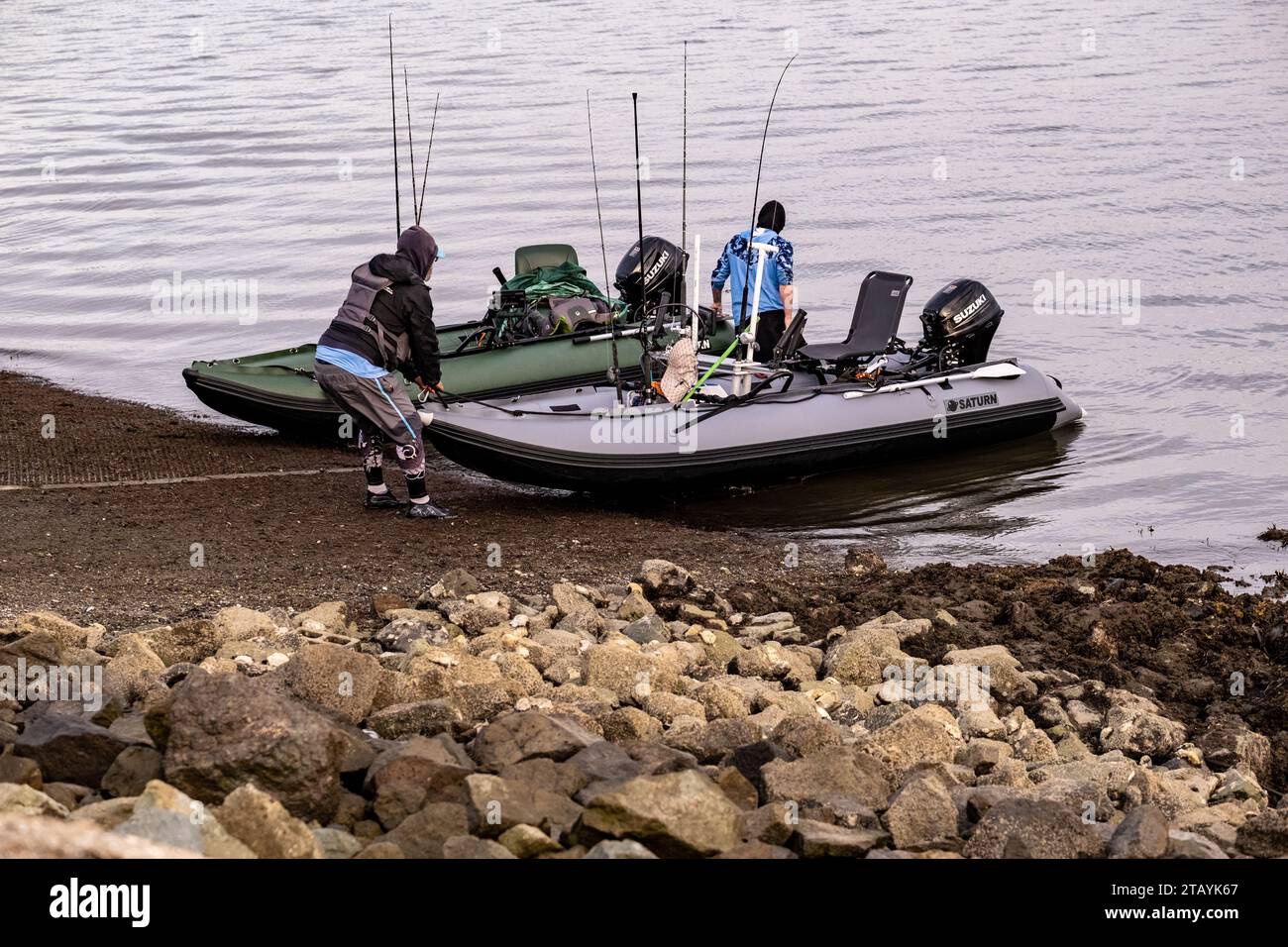 Fishing Mission Bay Foto Stock