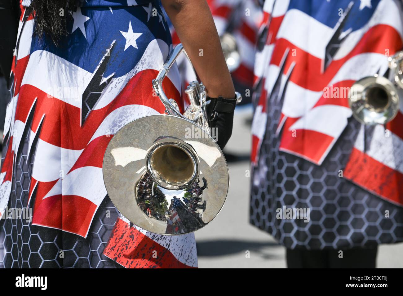 The Bristol, Rhode Island, USA, 4 luglio Parade, New England USA. Foto Stock