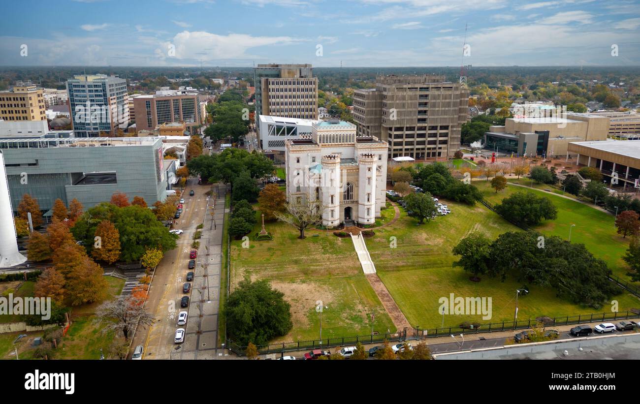 Baton Rouge, LOUISIANA - 1° dicembre 2023: L'Old Louisiana State Capitol Building a Baton Rouge, LOUISIANA Foto Stock