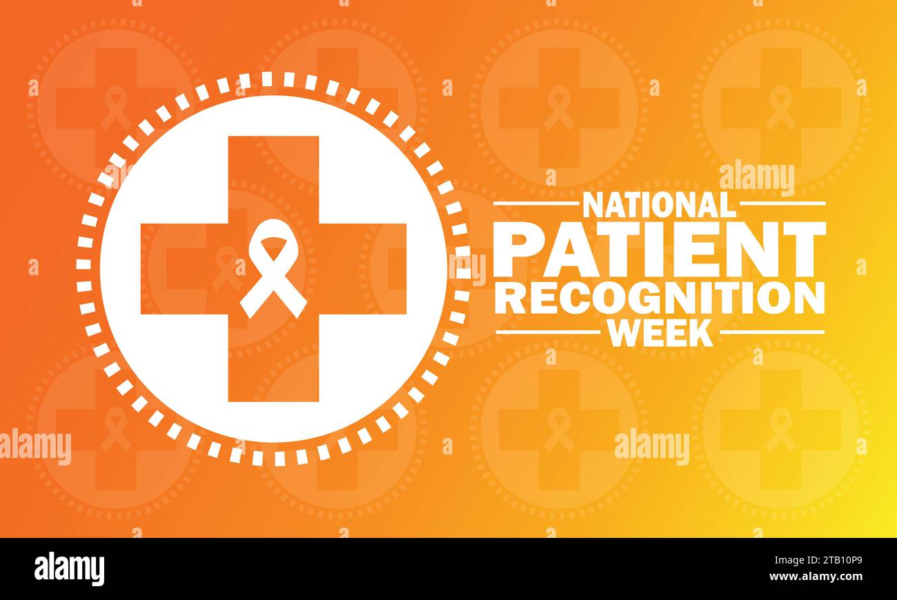 Illustrazione vettoriale della settimana di riconoscimento del paziente nazionale. Adatto per biglietti d'auguri, poster e striscioni. Illustrazione Vettoriale
