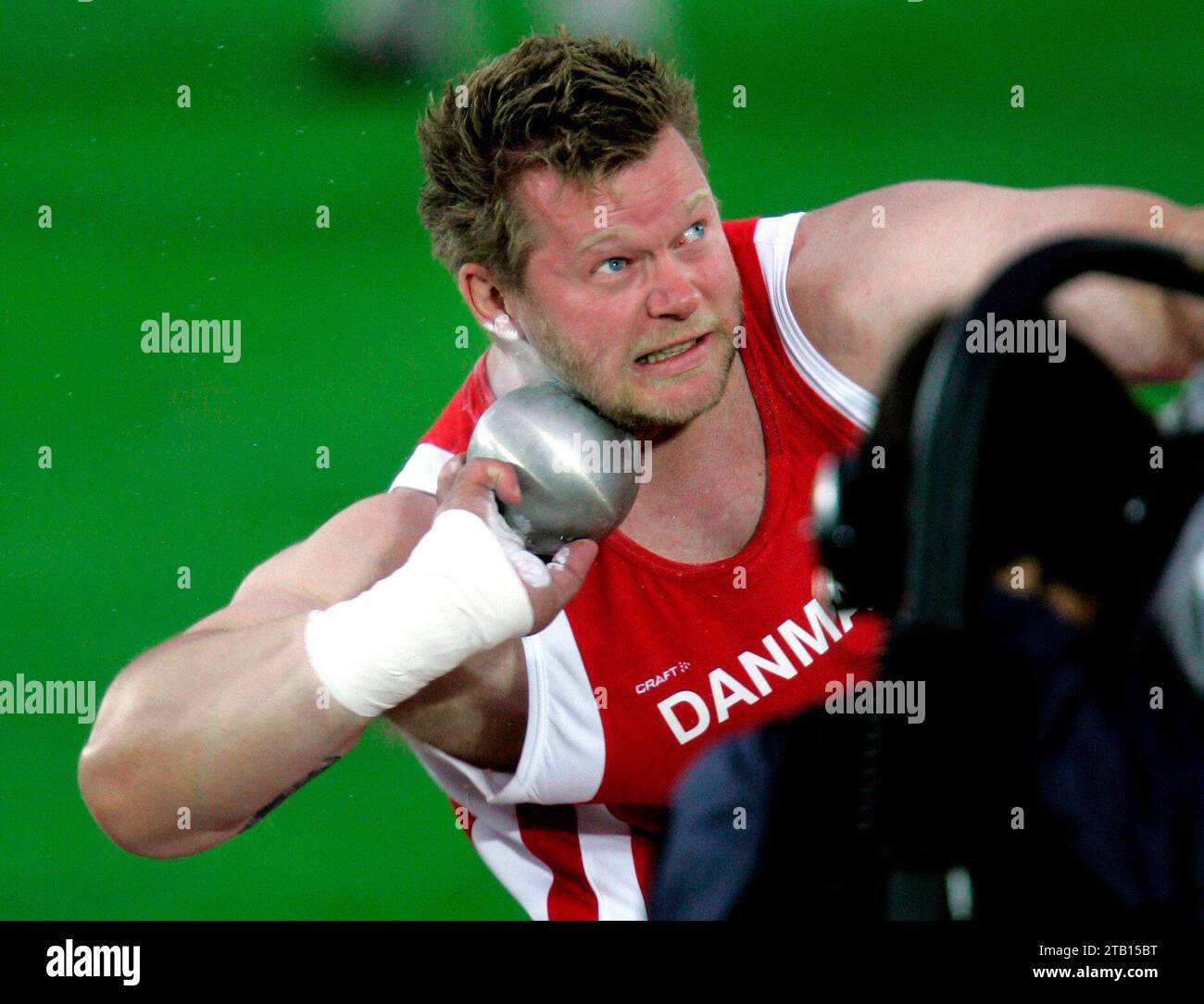 Danske Joachim B. Olsen blev nummer syv i finalen i kuglestoed ved VM i atletik i Helsinki, Finlandia. (Foto: Jens Dresling/Scanpix 2023) Foto Stock