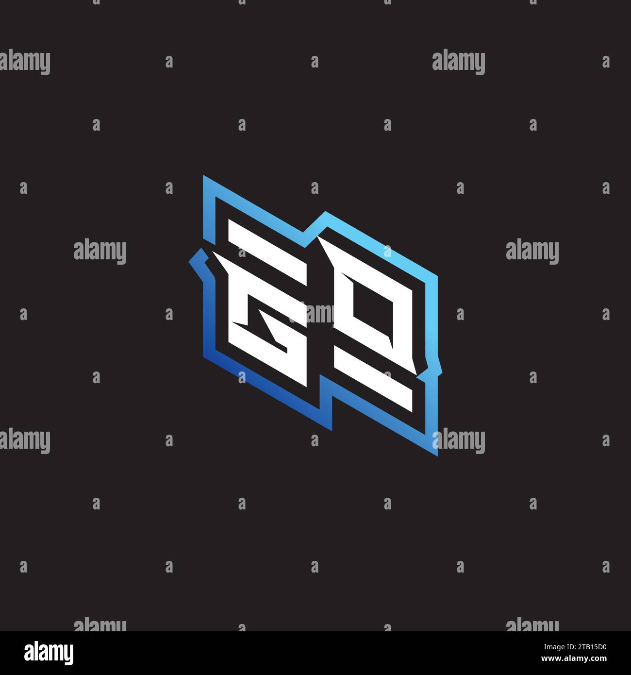 GO iniziale team di gioco, youtube, Twitch e Clipart logo illustrativo Illustrazione Vettoriale