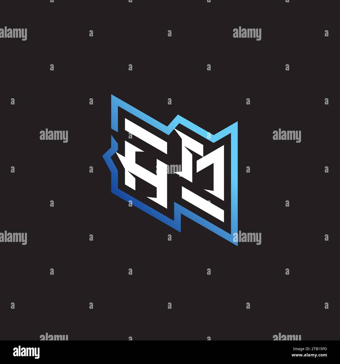 HM team di gioco iniziale, youtube, Twitch e Clipart logo illustrativo Illustrazione Vettoriale