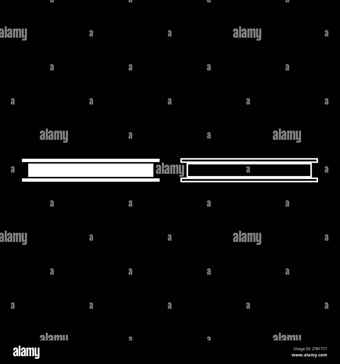 Icona impostazione fascio immagine di illustrazione vettoriale di colore bianco riempimento semplice contorno linea contorno stile piatto sottile Illustrazione Vettoriale