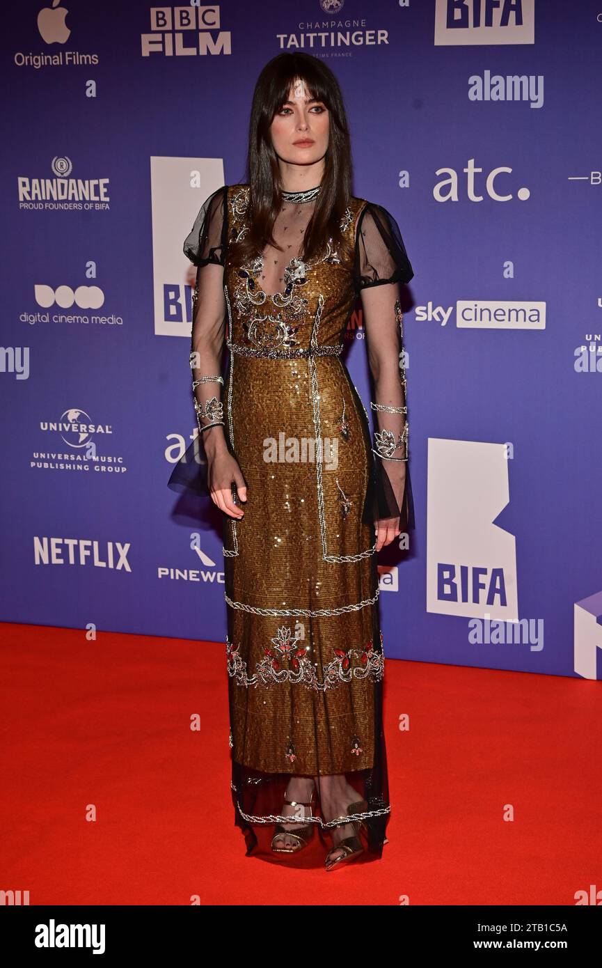 Londra, Regno Unito. 3 dicembre 2023. Millie Brady partecipa al 26° British Independent Film Awards 2023 all'Old Billingsgate, Londra, Regno Unito. Foto Stock