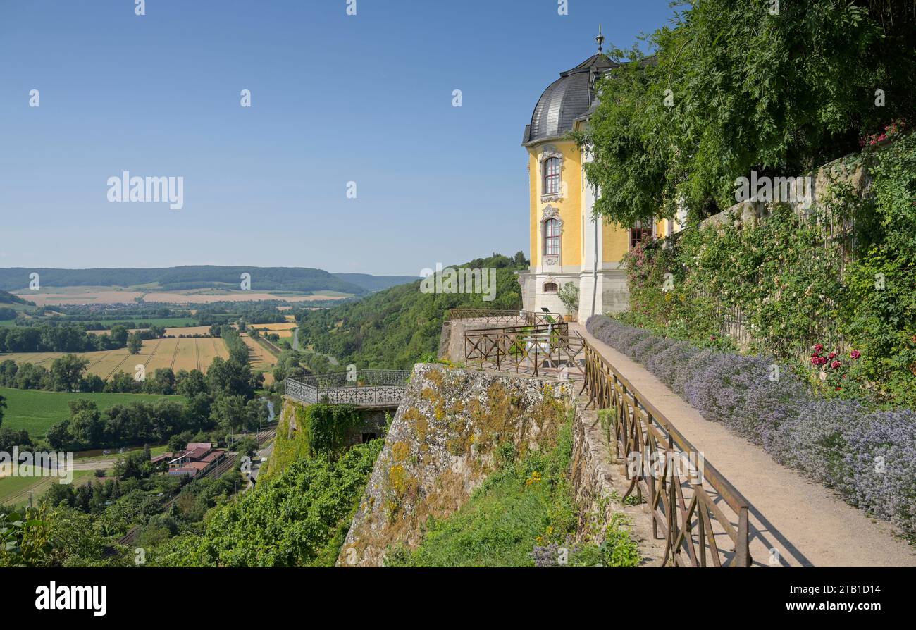 Rokokoschloss, Dornburg, Thüringen, Deutschland *** castello rococò, Dornburg, Turingia, Germania credito: Imago/Alamy Live News Foto Stock