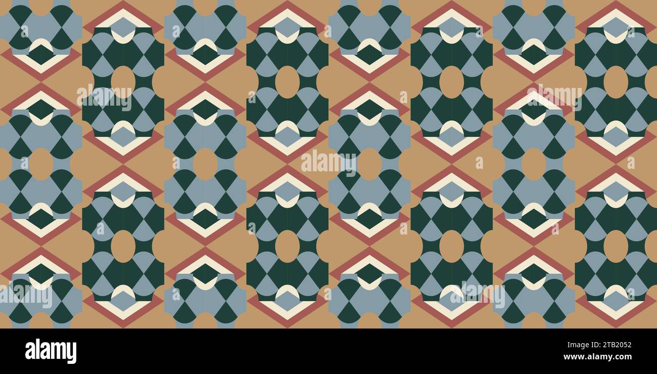 Motivo retrò geometrico senza cuciture. Texture geometriche astratte carine. Design semplice per neonati, bambini, arredamento. Illustrazione Vettoriale