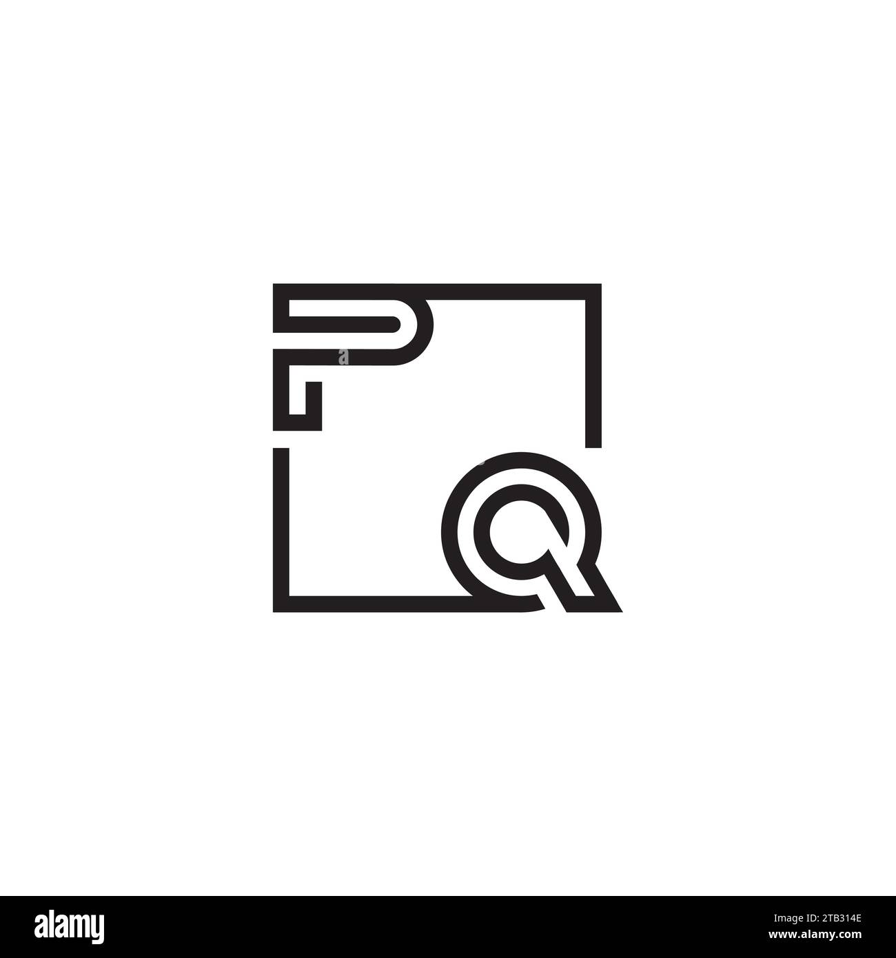 Lettere iniziali del logo della qualità di stampa in un design professionale di alta qualità che consente di stampare bene su qualsiasi supporto di stampa Illustrazione Vettoriale