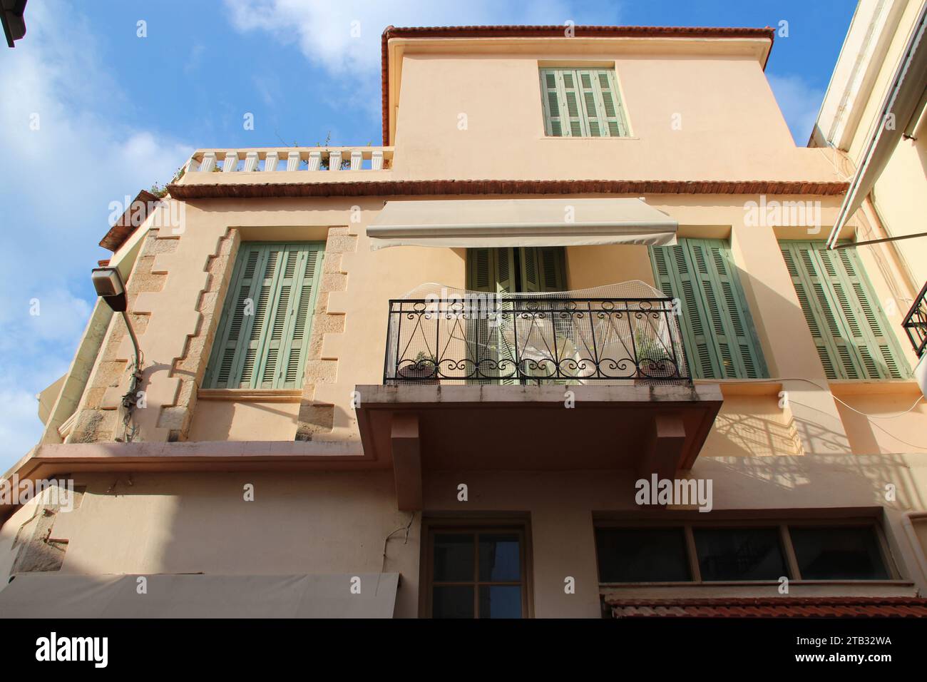 vecchia casa a rethymno a creta, in grecia Foto Stock